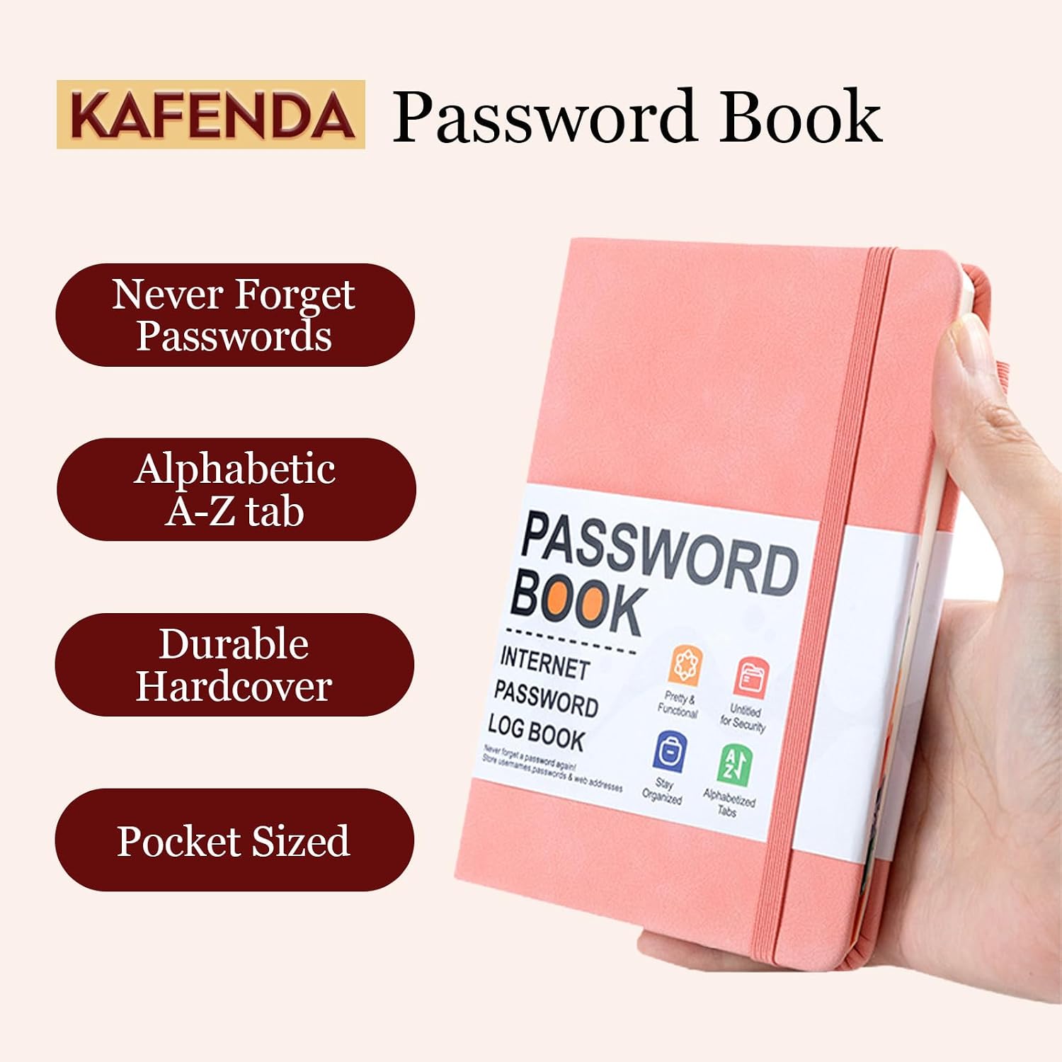 Thumbnail 1 de KAFENDA Password Book, 6.1" x 4.8