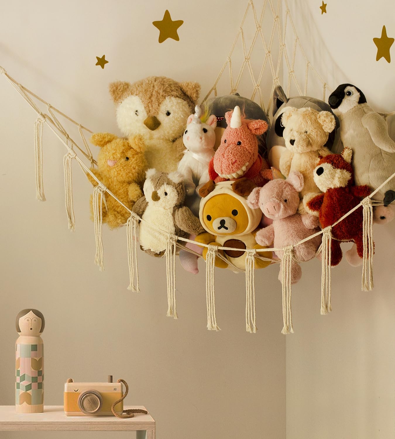 Thumbnail 6 de mirolam Stuffed Animal Storage Hammock – Large Knit Toy Net for Plushies