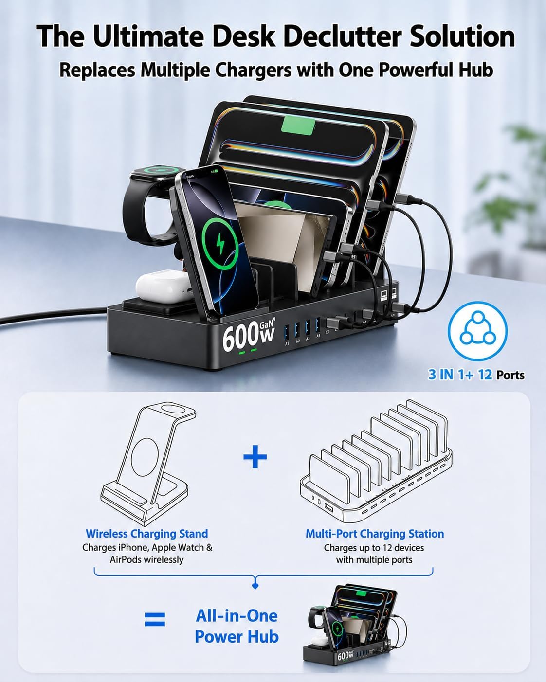 Thumbnail 1 de 600W 15-in-1 Charging Station by Zobirez