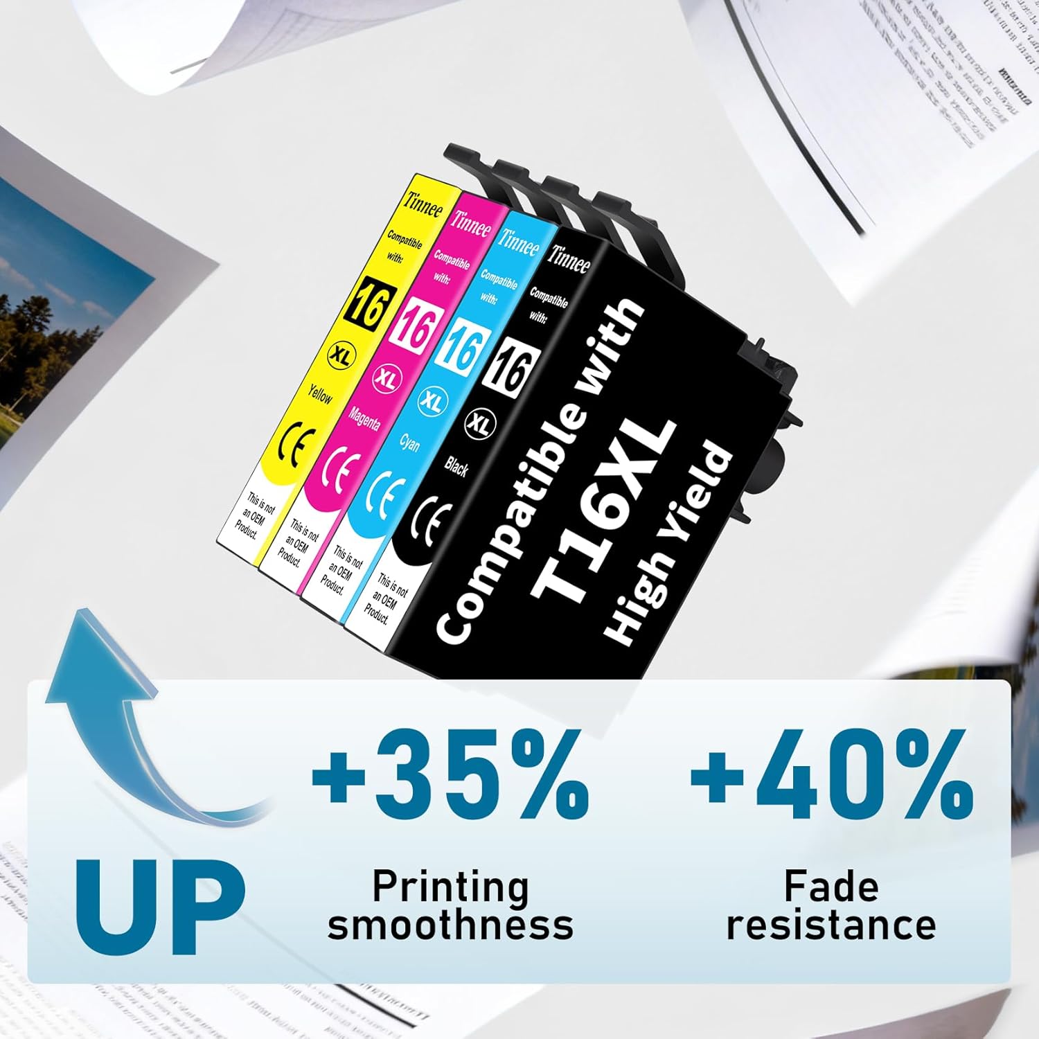 Thumbnail 3 de Tinnee 16XL Druckerpatronen (kompatibel, 12-Pack) für Epson 16 / Epson WF 2760 & Workforce
