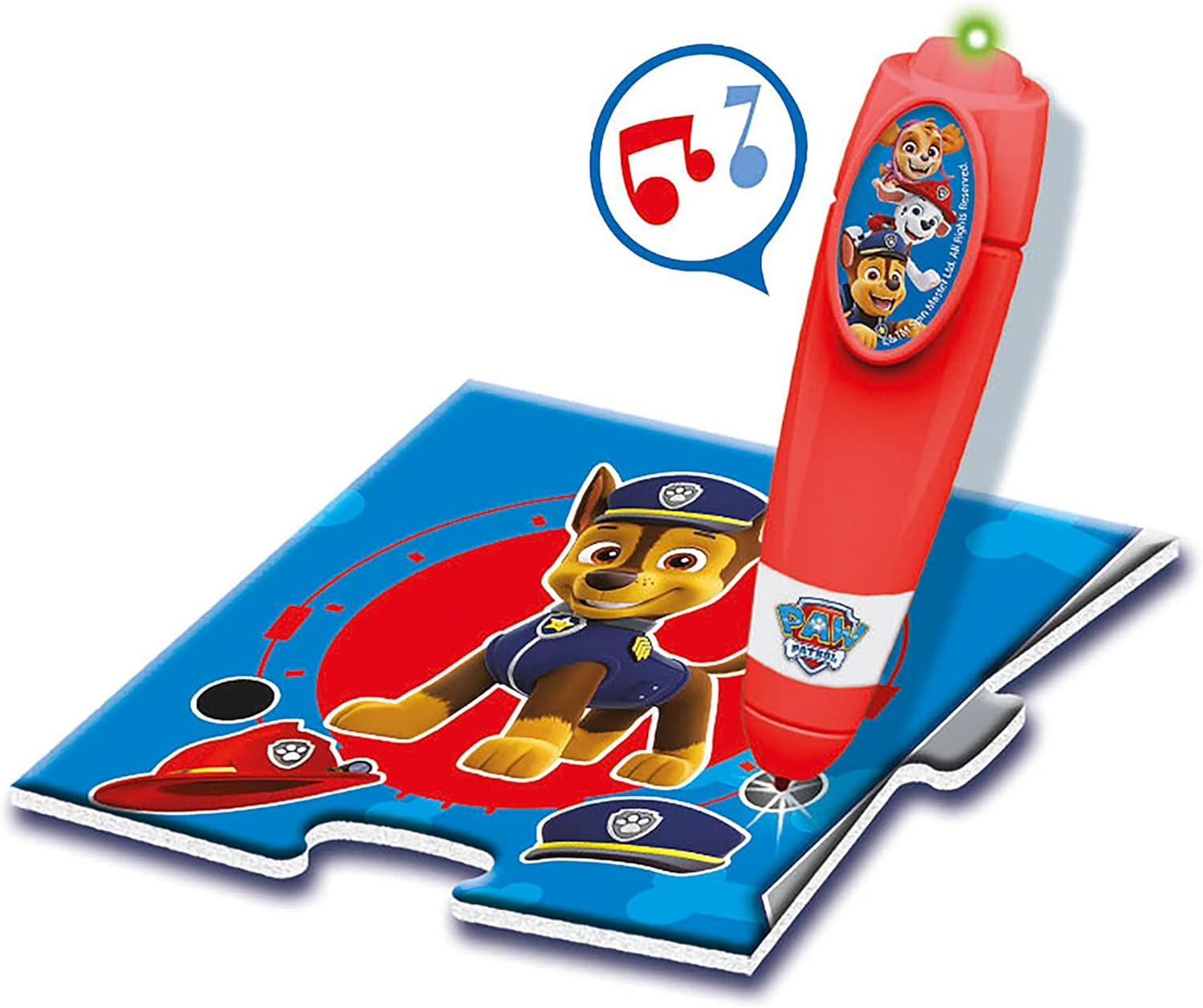 Detalle de Clementoni Quiz-Bodenpuzzle Paw Patrol 70x100 cm – Maxi‑Puzzle mit Stift für interaktives Lernen ab 3 Jahren