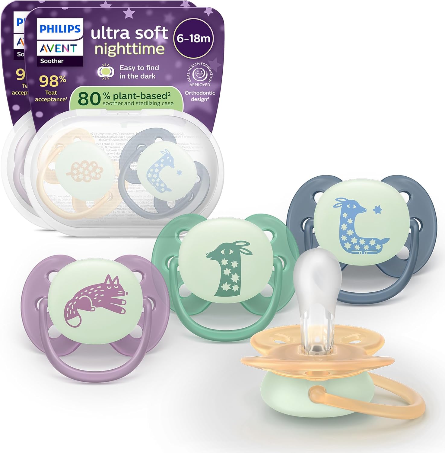Detalle de Philips Avent Ciucci Ultra Soft Nighttime 6-18 mesi