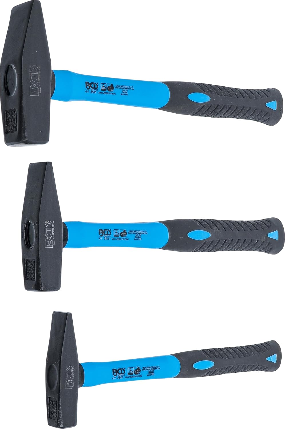 Detalle de BGS 3845 Engineer’s Hammer Set, Fibreglass Handles, DIN 1041, 300/500/800 g