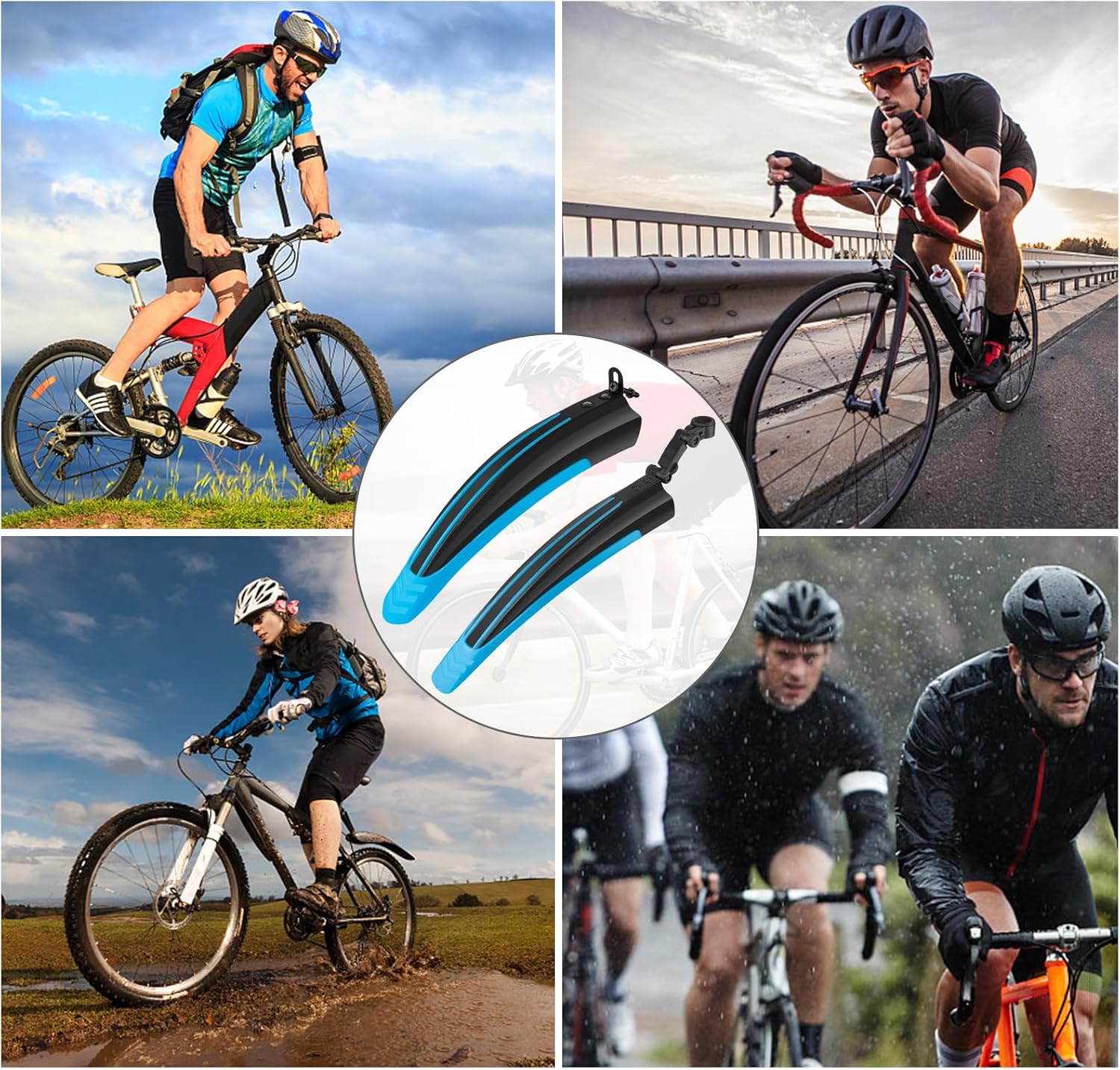 Thumbnail 6 de Ledeak Bike Mudguard Set: Portable Adjustable Front and Rear Fenders for MTB and Road Bikes
