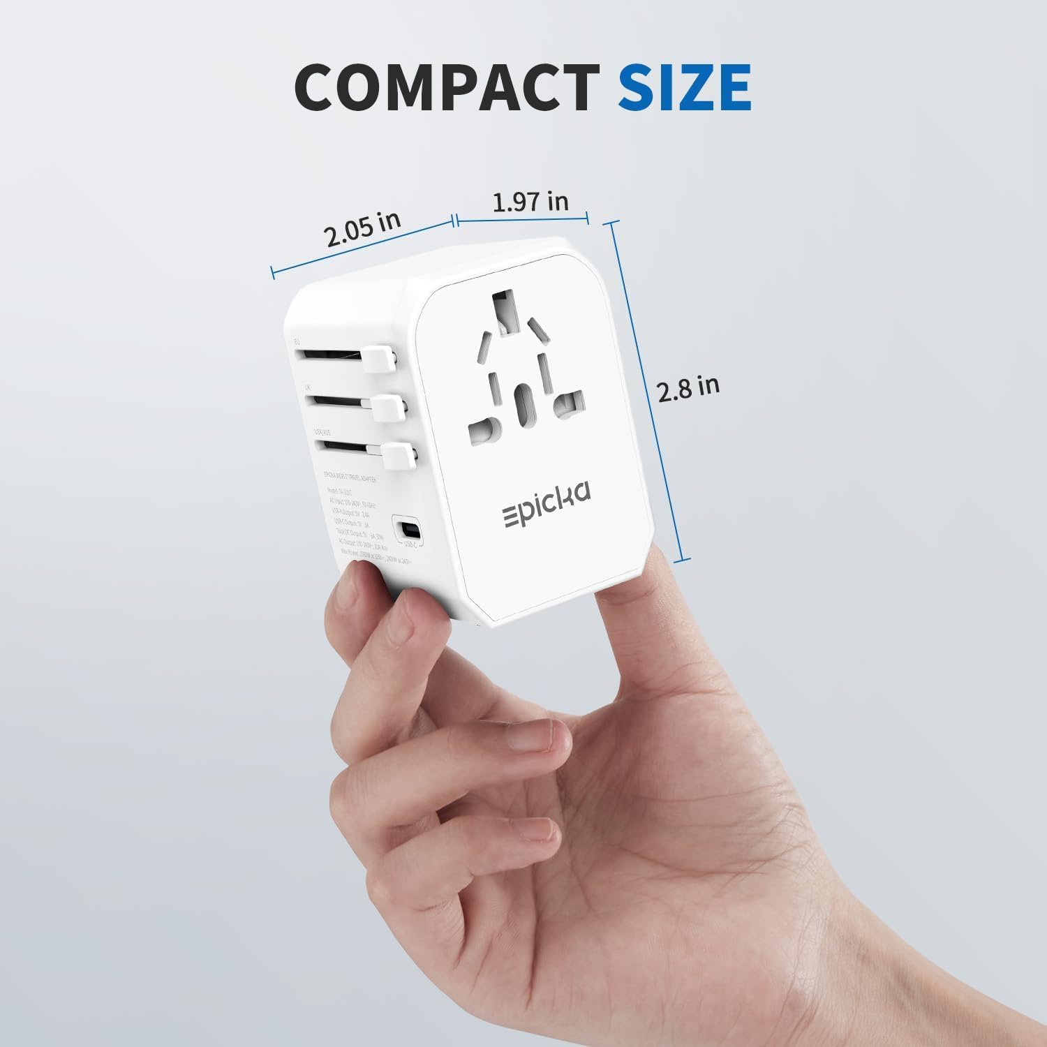Detalle 2 de EPICKA Reiseadapter Weltweit 30 W TA-105C