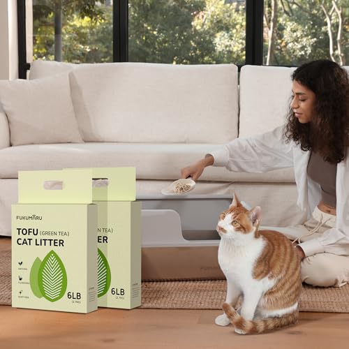 Thumbnail 7 de FUKUMARU Arena de Tofu para Gatos 10.8kg: arena aglomerante con té verde, polvo reducido y desechar en inodoro