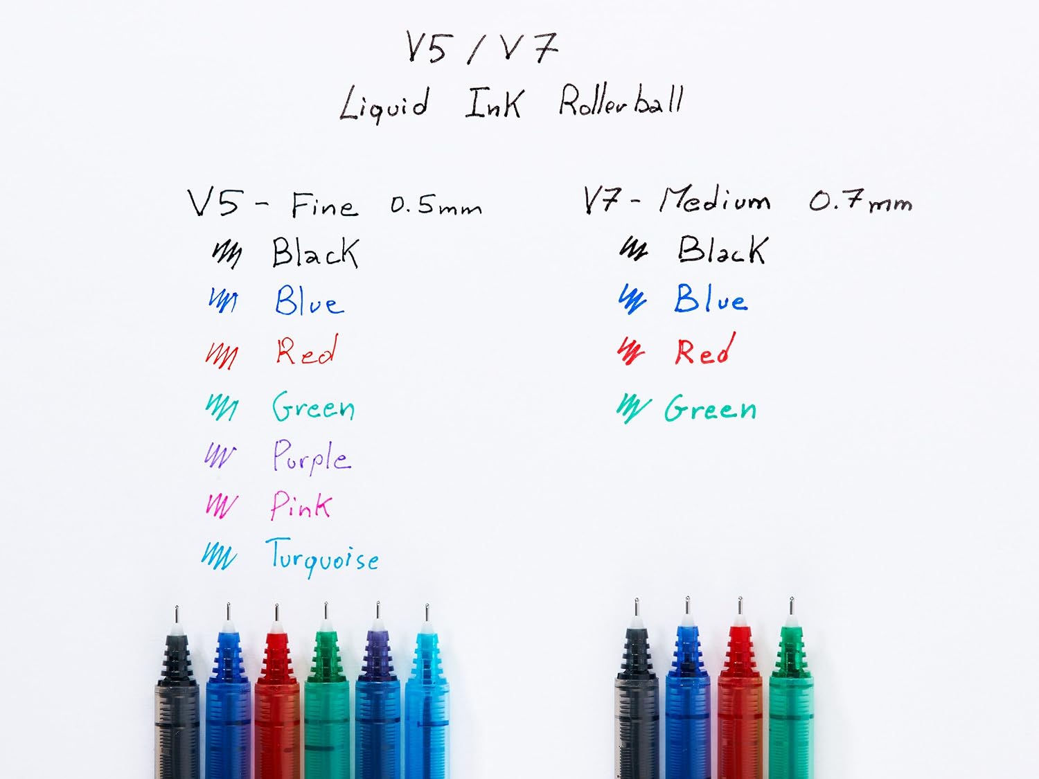 Thumbnail 3 de PILOT V7 Hi-Tecpoint Liquid Ink Rollerball Pen – Medium 0.7mm, 5 x Black