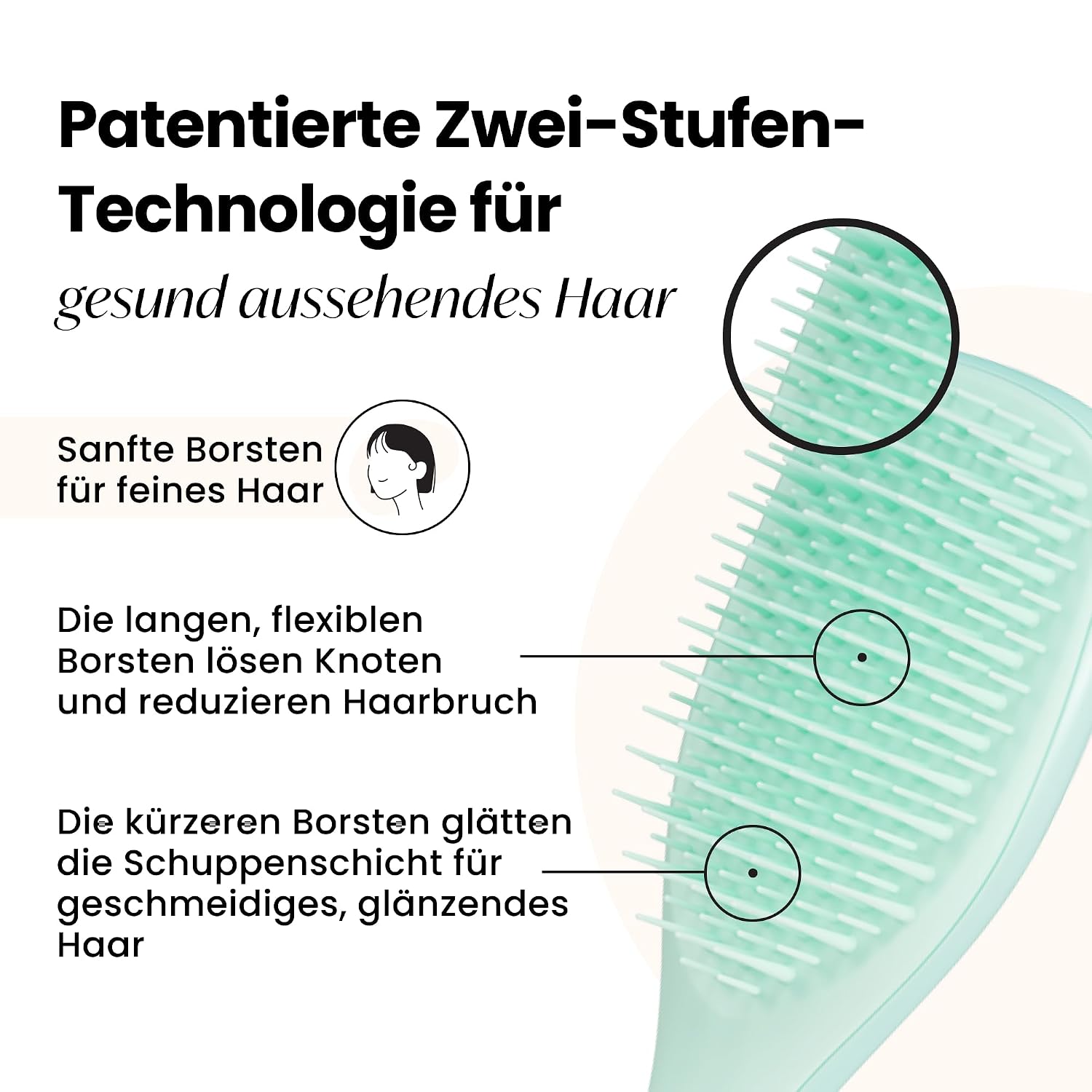 Detalle de Tangle Teezer Ultimate Detangler Klein – Feines, empfindliches Haar, Türkis