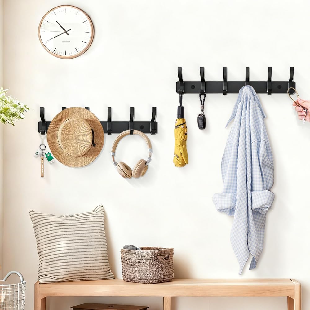 Thumbnail 1 de MIVITOOM 8-Piece Heavy Duty Metal Wall Mounted Coat Hooks