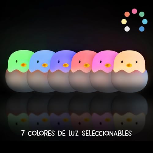 Thumbnail 5 de MegaLight Eggy Eggy luz nocturna LED táctil para niños y lactancia (carga USB)