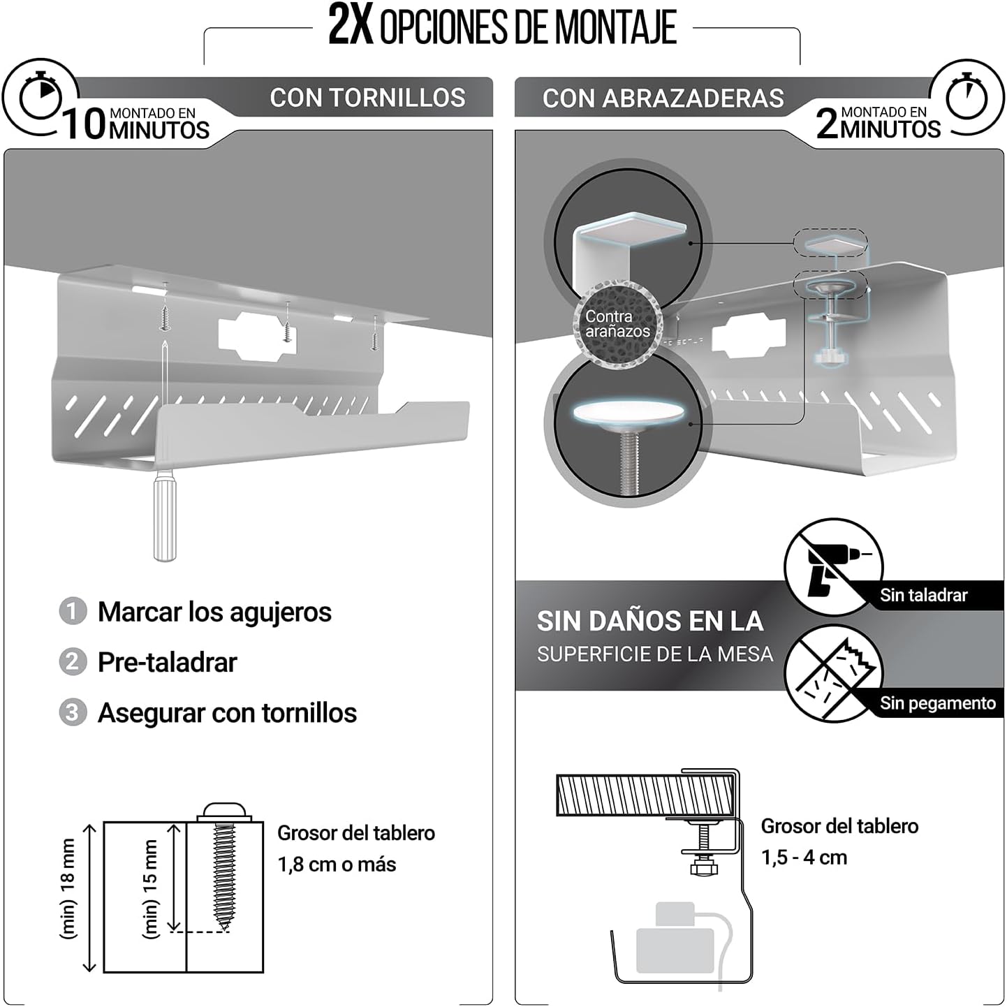 Thumbnail 2 de Premium Organizador Cables Escritorio 8 kg