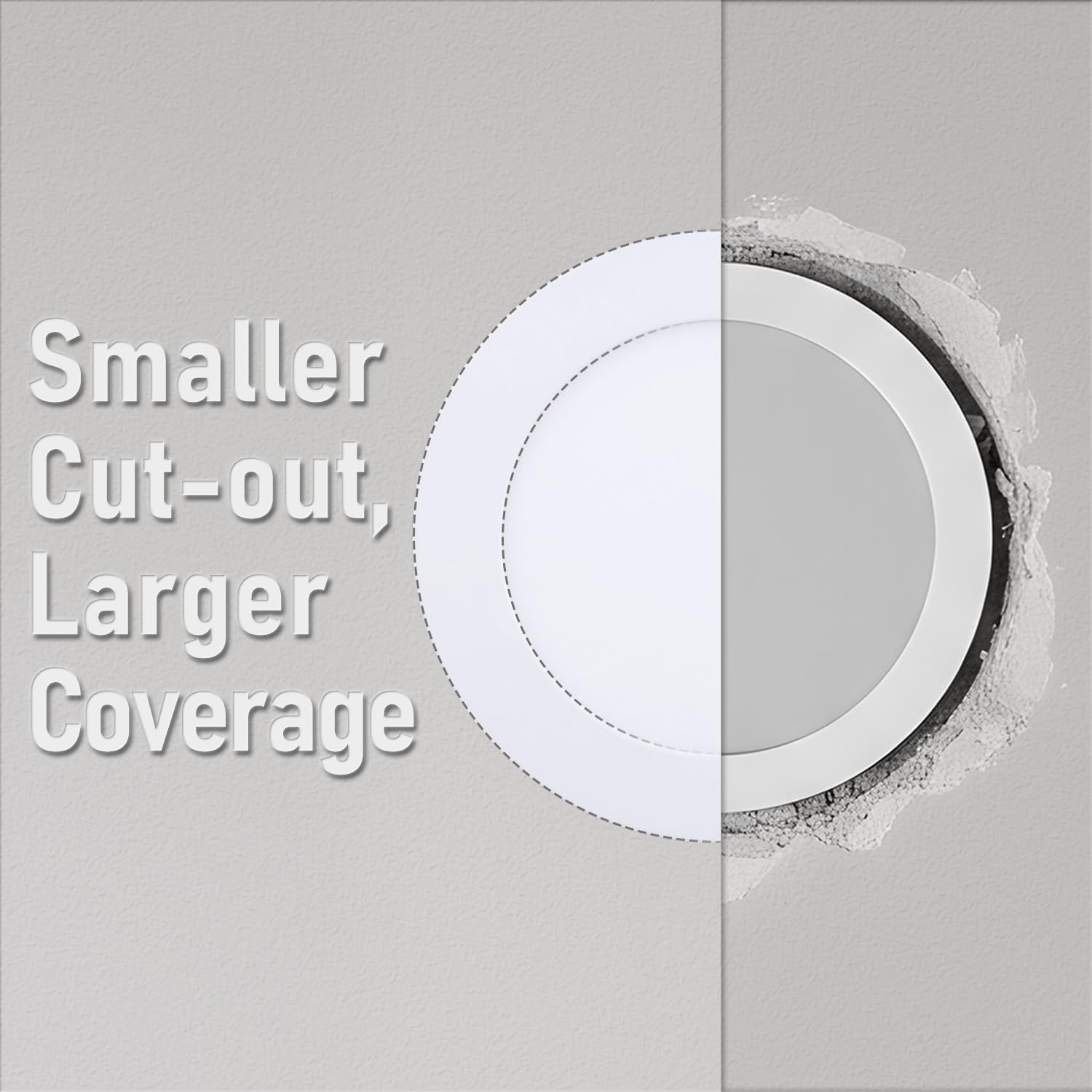 Thumbnail 6 de TORCHSTAR Basic Series 12-Pack 6-Inch Ultra-Thin LED Recessed Lights (CRI90, 5000K, IC-Rated)