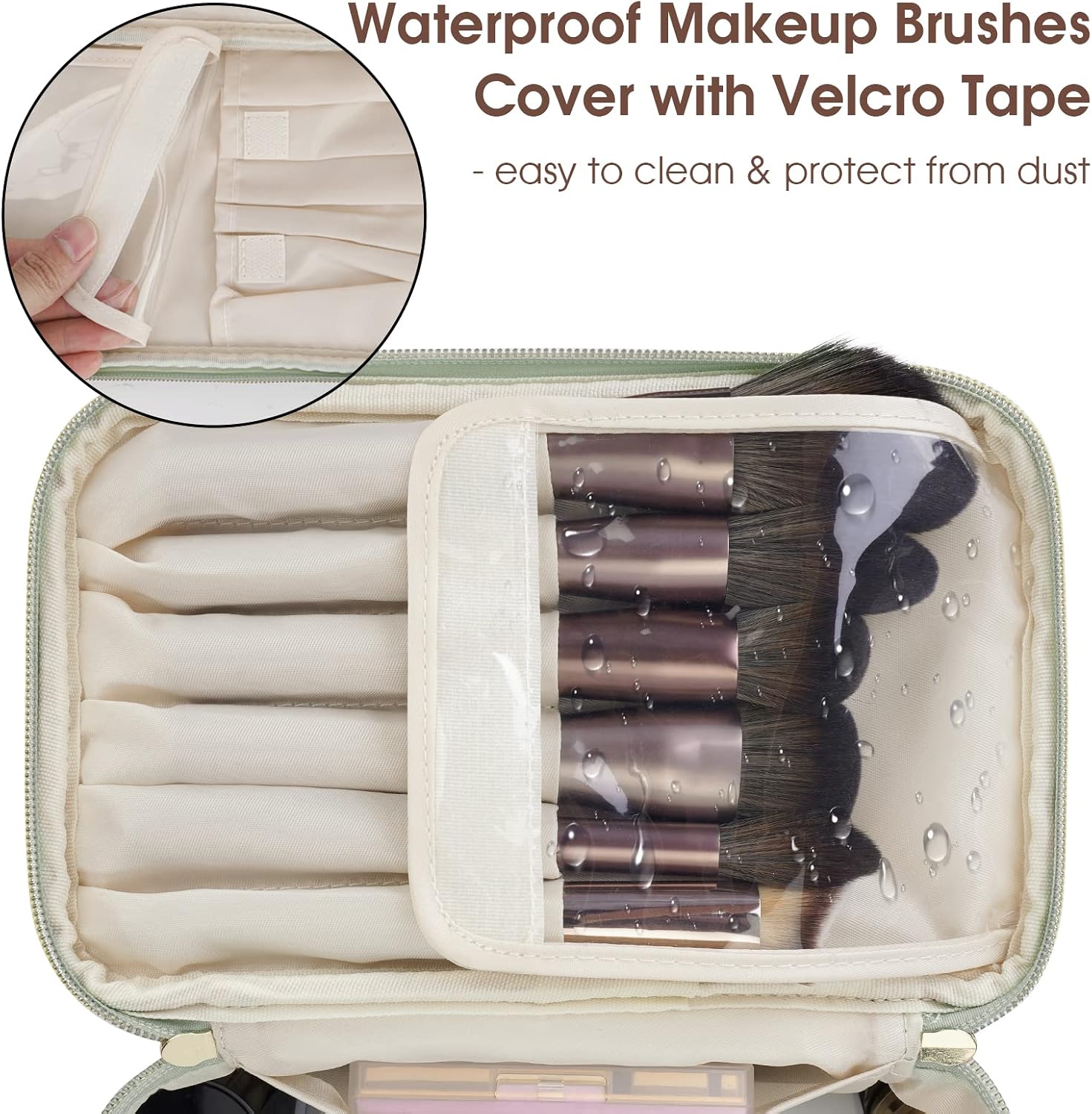 Thumbnail 1 de Travel Makeup Bag Large PU Leather 1pc