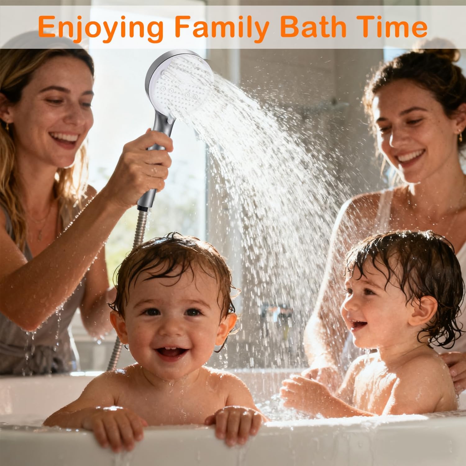 Thumbnail 5 de Fenxyo Shower Head with 1.5M Hose Combo: High-Pressure Handheld with 5 Modes