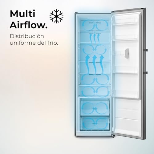 Detalle 2 de Cecotec Frigorífico 1 Puerta Bolero CoolMarket 362L 185 cm | Inverter Plus, No Frost, Puerta Reversible