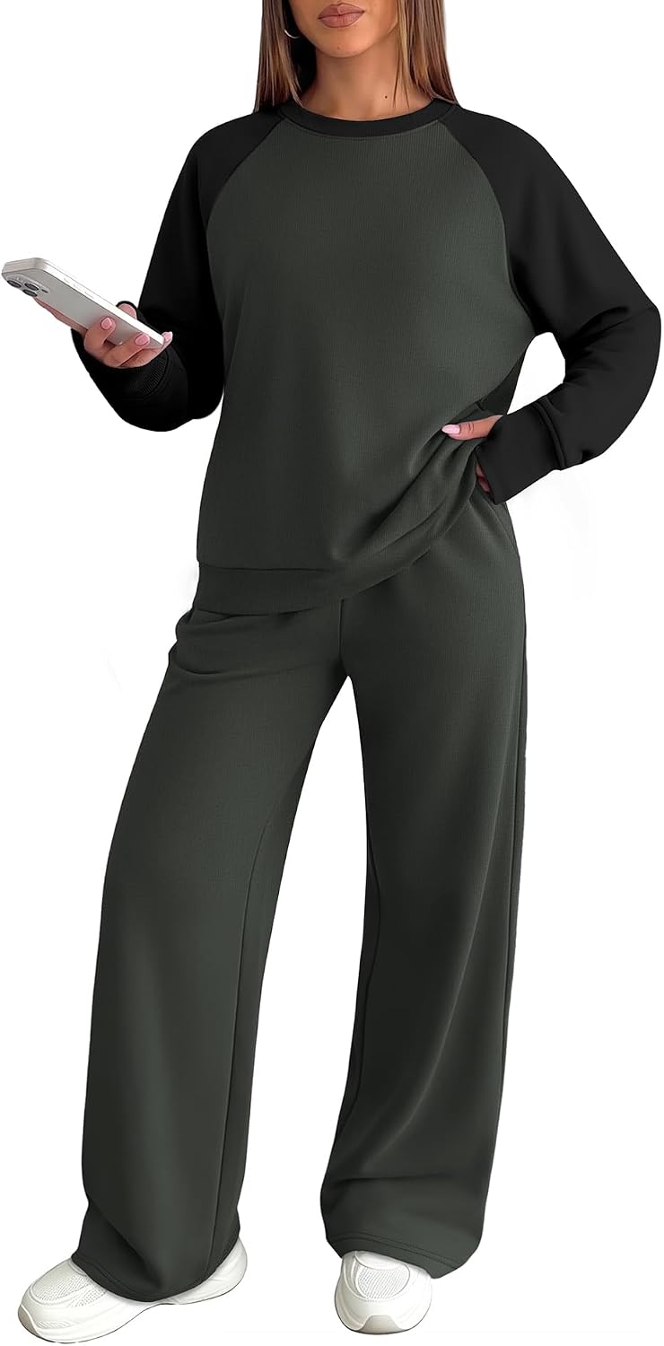 Detalle 2 de OFEEFAN Women's Lounge Set, Fleece-Lined