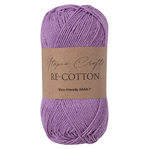 Detalle 2 de Utopia Crafts Re-Cotton, 5 pelotes de 100 g, violet