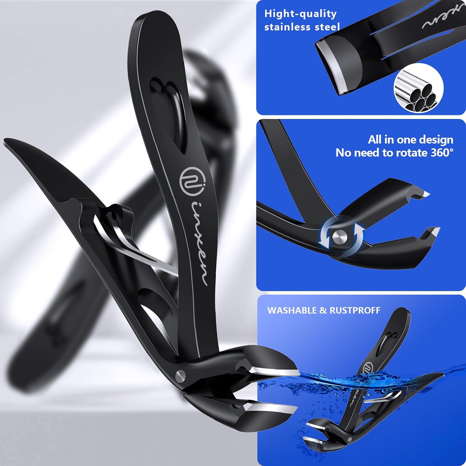 Thumbnail 5 de Premium Steel Wide Opening 3-Pack Toenail Clippers for Seniors