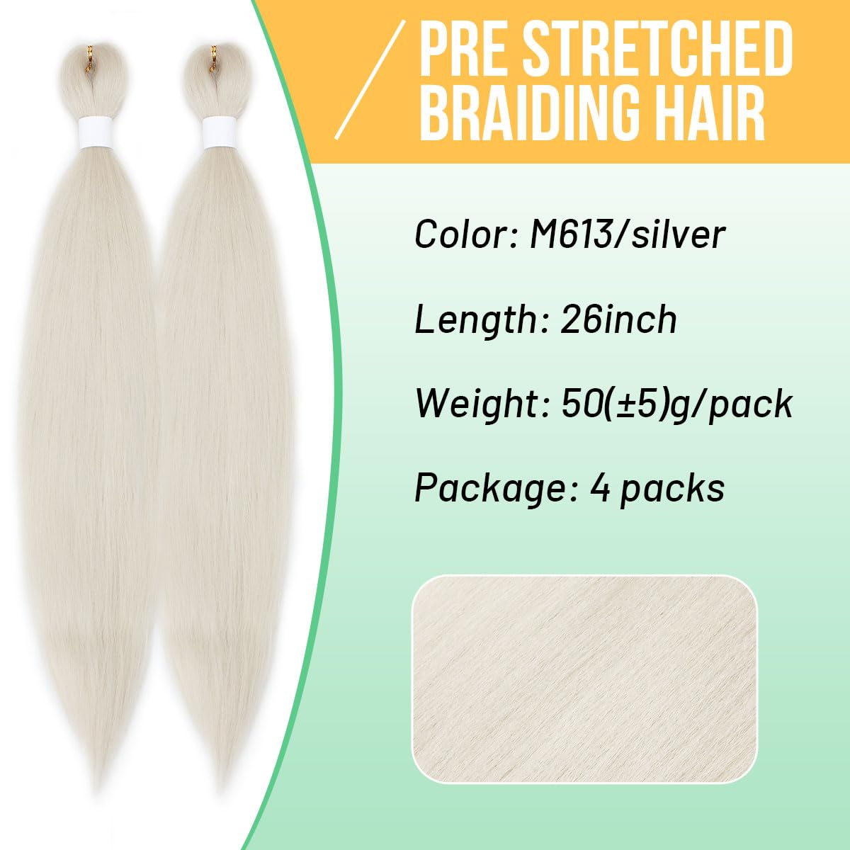 Detalle 2 de Braiding Hair Extensions 26-Inch
