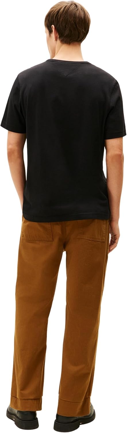 Detalle 2 de Tommy Hilfiger Herren T-Shirt Kurzarm „Small Crest Outline“ mit Rundhalsausschnitt aus Baumwolle