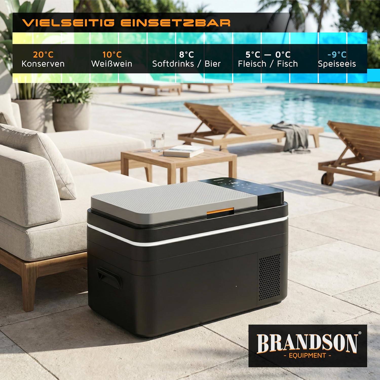 Thumbnail 6 de Brandson Kompressor Kühlbox elektrisch – 30 Liter, App-Steuerung, Bluetooth Tuya Smart