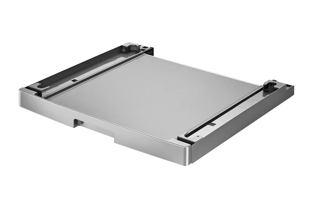 Detalle de Kit de unión para lavadoras LG (DSKSS.OUTLET) – profundidad 55–65 cm, bandeja extraíble, color plata