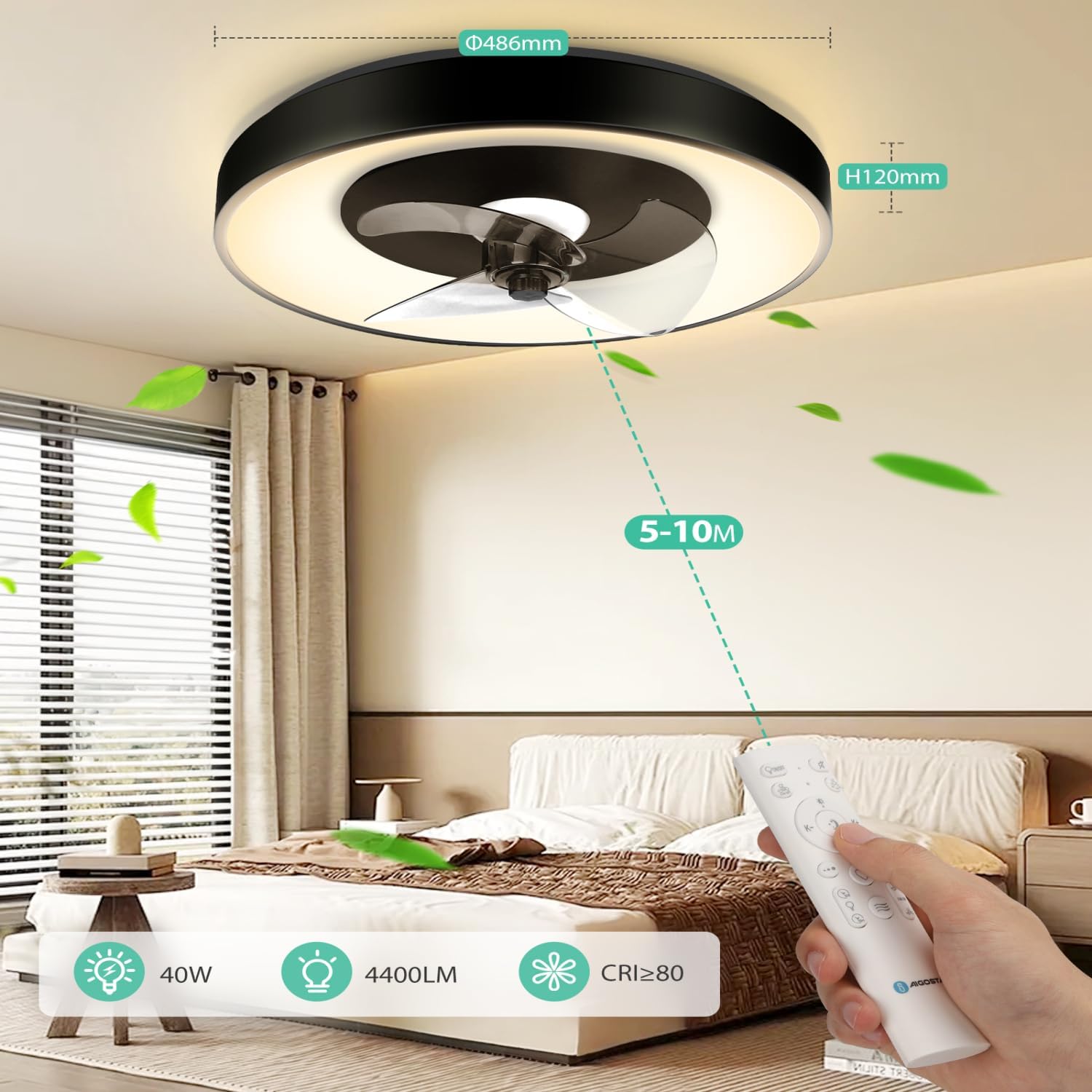 Thumbnail 7 de Aigostar Ventilador de Techo con Luz Inteligente y Control remoto