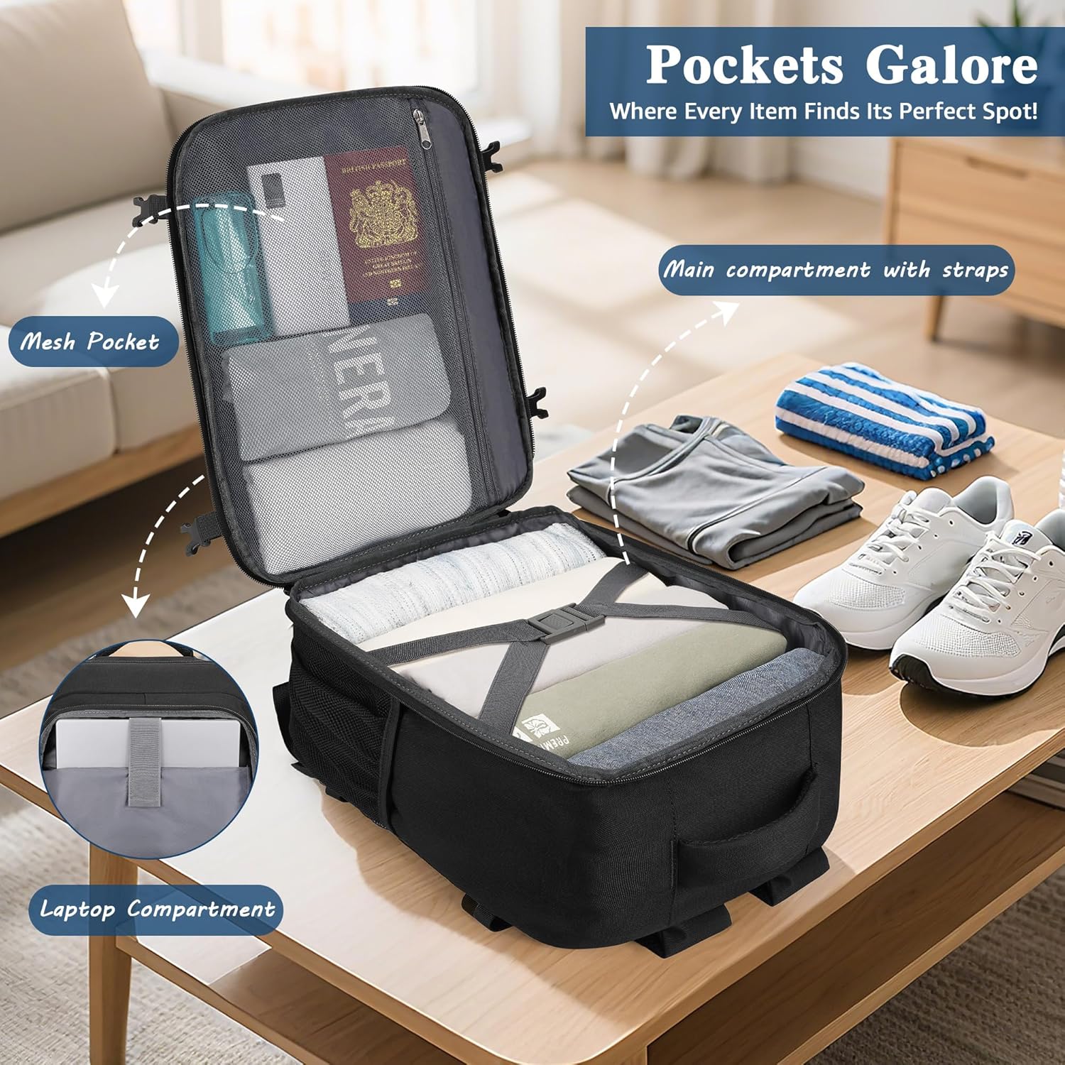 Detalle 2 de VSNOON 25L Ryanair Cabin Bag 40x30x20
