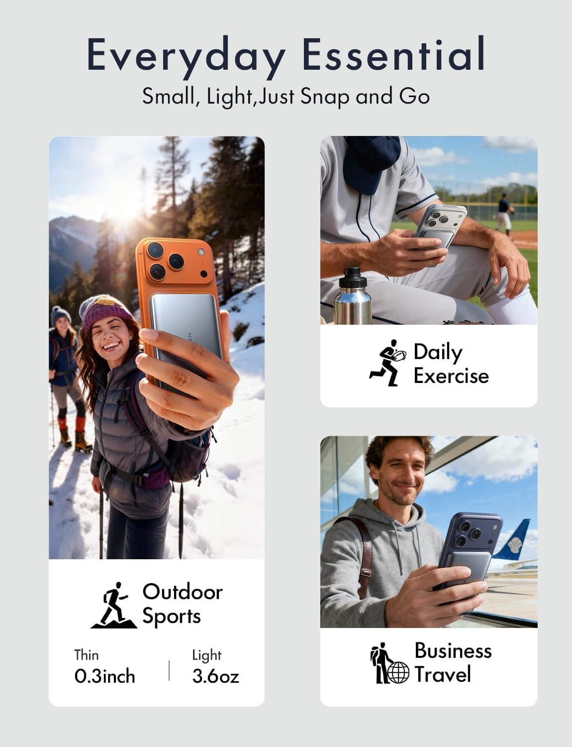 Thumbnail 2 de LISEN QI2 MagSafe Power Bank Slim (5000mAh) – 15W magnetic charger for iPhone