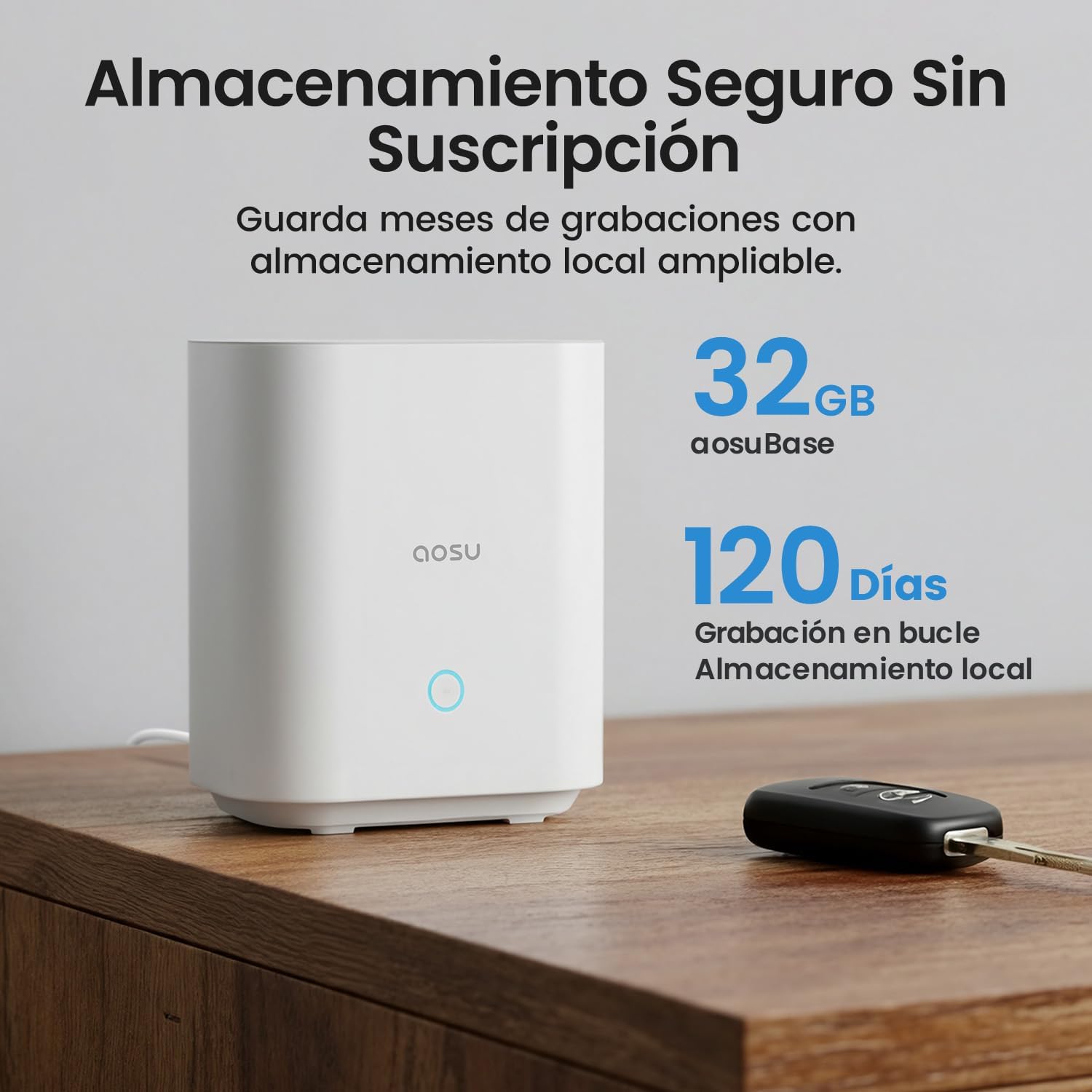 Detalle de aosu 2K Camara de Vigilancia Solar Exterior 32 GB