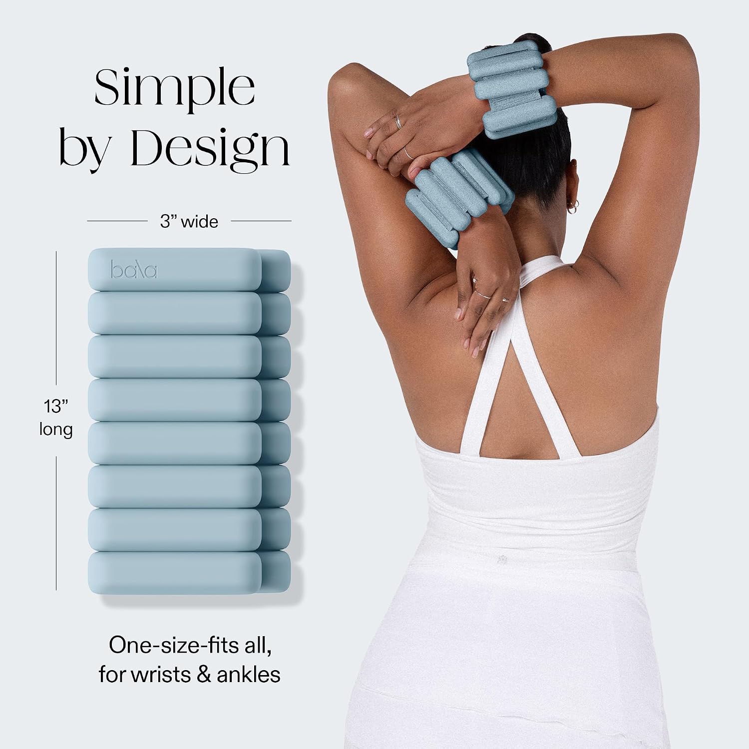 Detalle de Bala Bangles Adjustable Wrist & Ankle Weights (2 x 2 lb) with Carrying Case