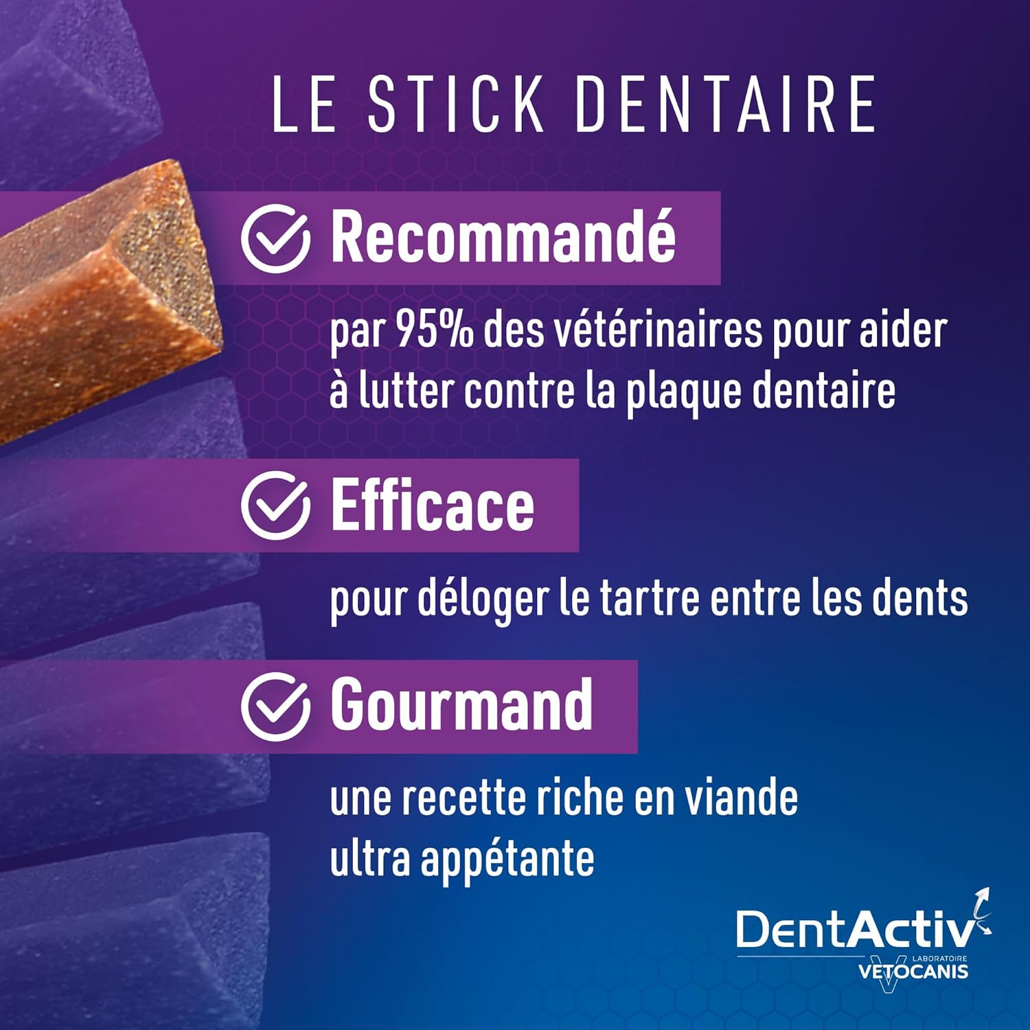Thumbnail 2 de Vetocanis Dentactiv Zahnstick – Fleisch-reiche Dental-Leckerei für Hunde ab 15 kg