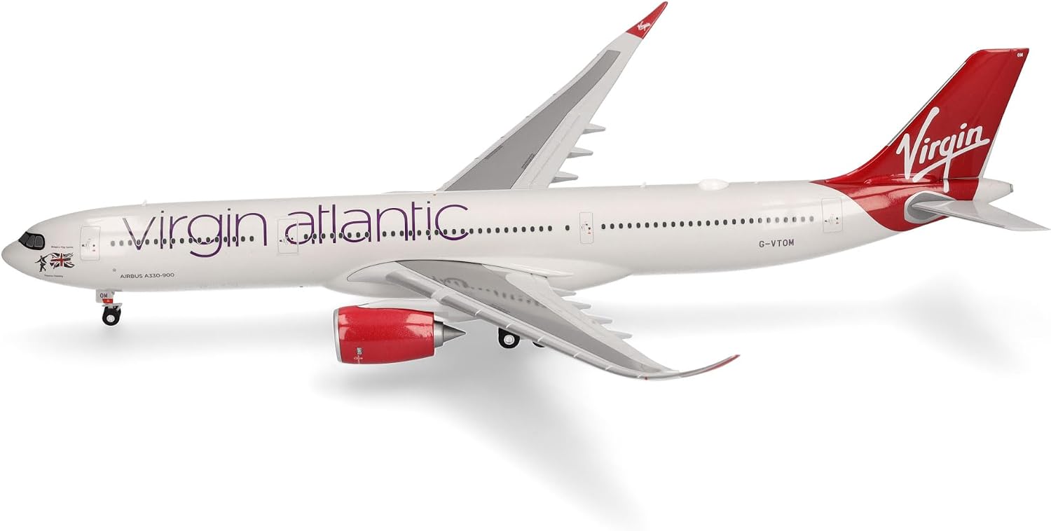 Detalle de Herpa 572934 Virgin Atlantic Airbus A330-900neo, model samolotu 1:200