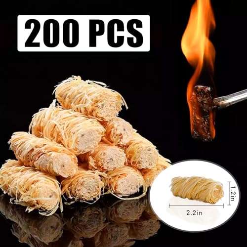 Detalle de Fox·Bunny 200 Natural Firelighters: Fast, Odourless Ignition for Wood Burners, BBQ Ovens and More