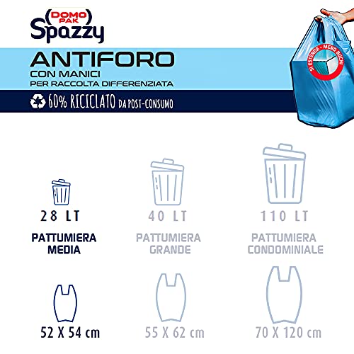 Thumbnail 3 de Domopak Spazzy Sacchi Nettezza Antiforo con manici 28 lt – 120 pz