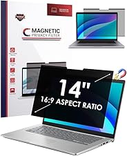 Detalle de Nsyee magnetischer Blickschutzfilter für 14 Zoll Laptop, 16:9 – Privatsphäre, Anti-Blaulicht & Blendschutz
