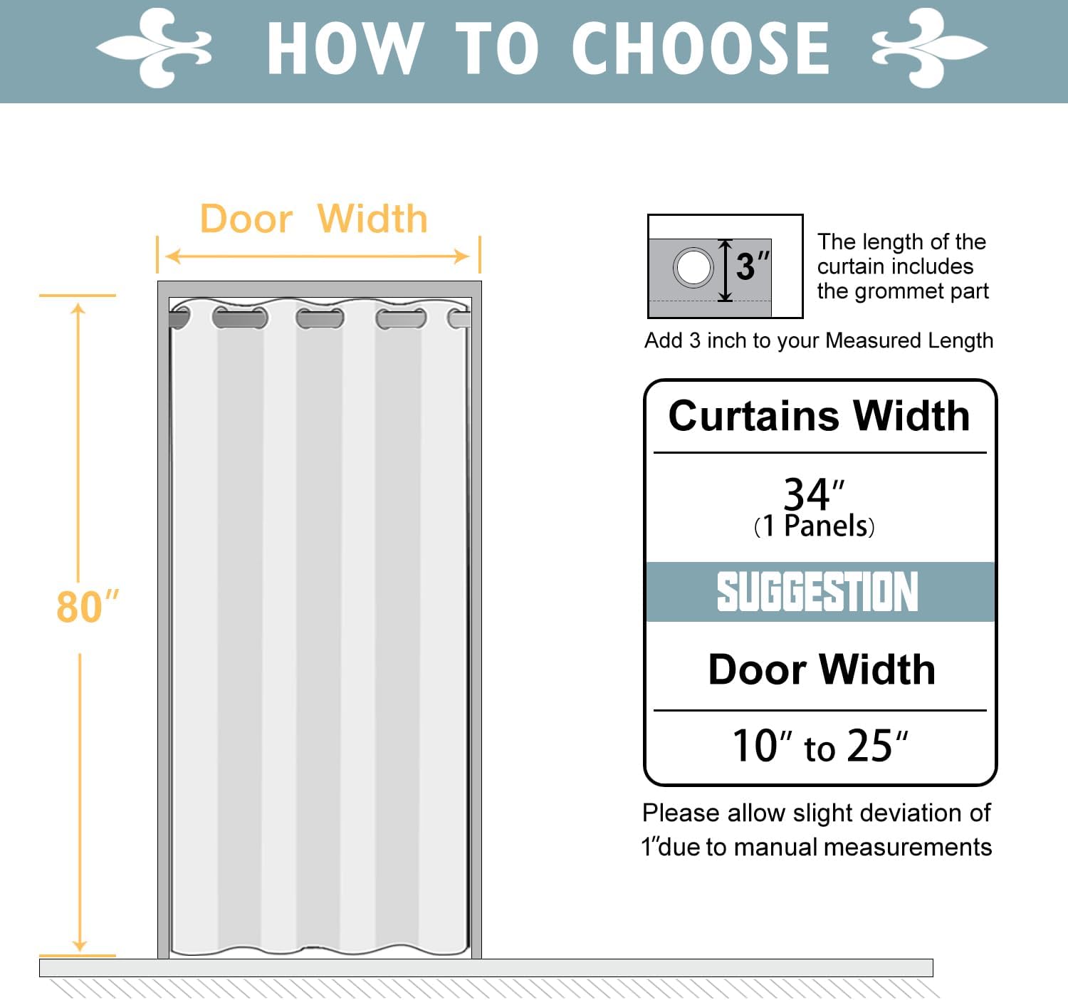 Thumbnail 5 de ChrisDowa Blackout Door Curtains for Doorway Privacy — 34 x 80 Inch, Dark Grey