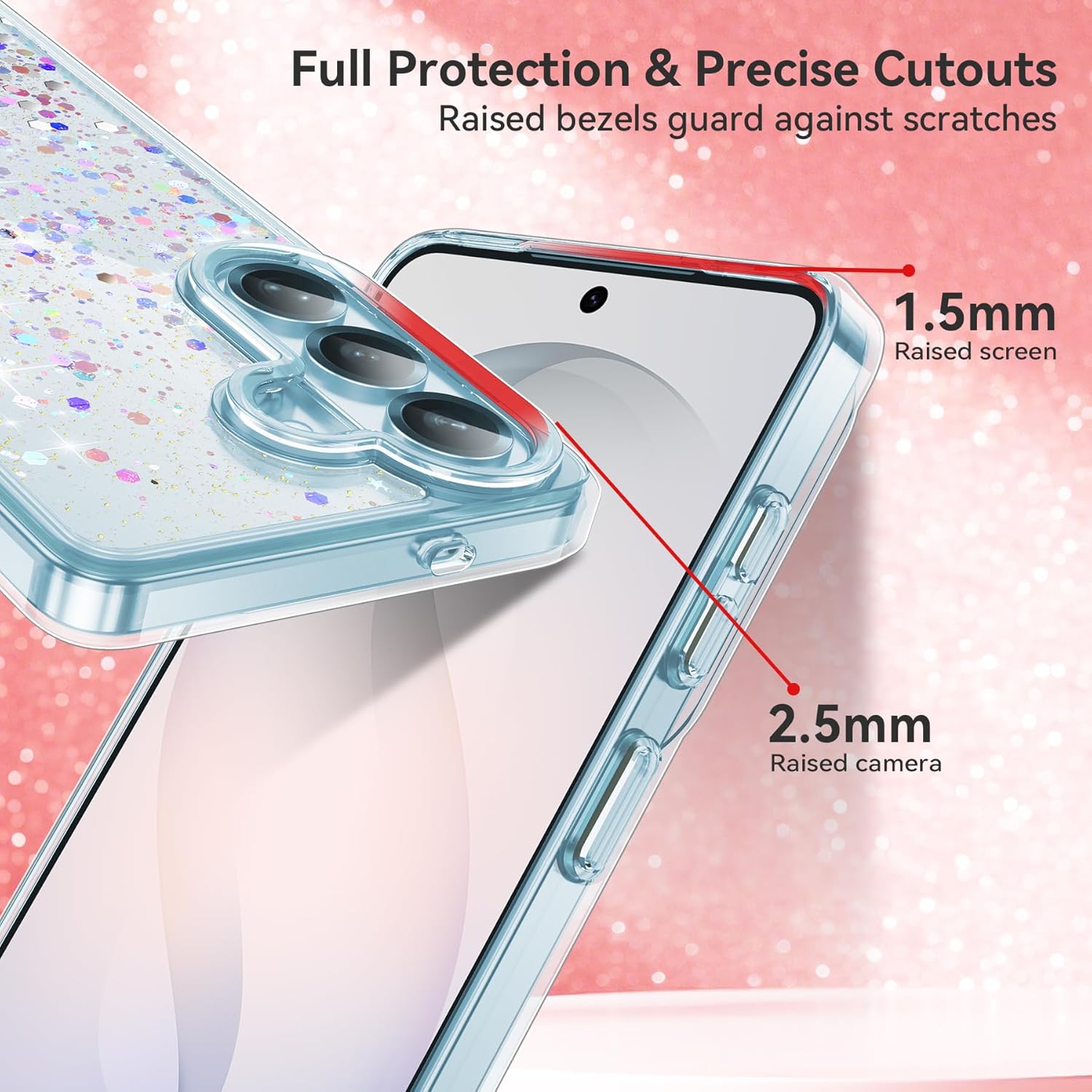 Thumbnail 1 de ivencase Galaxy S26 glitter case with 2 protectors