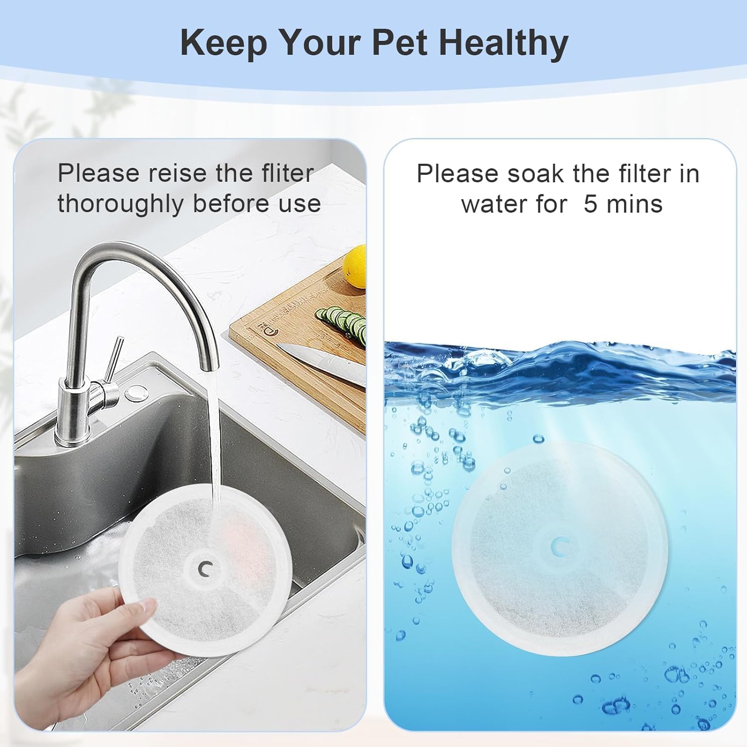 Detalle de Eco-Friendly Pet Fountain Filters 10 Pack