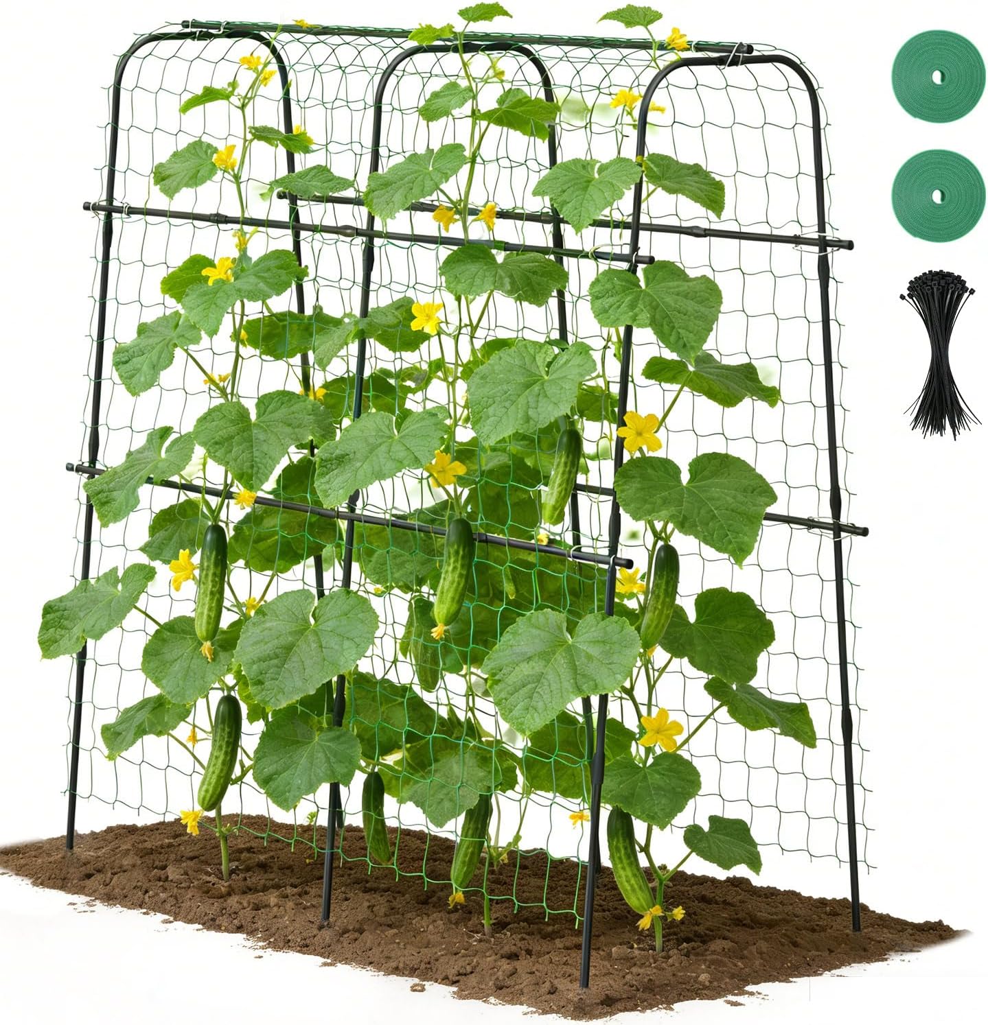 Detalle de Suteck metal cucumber trellis 31.5 x 63 x 63 inches