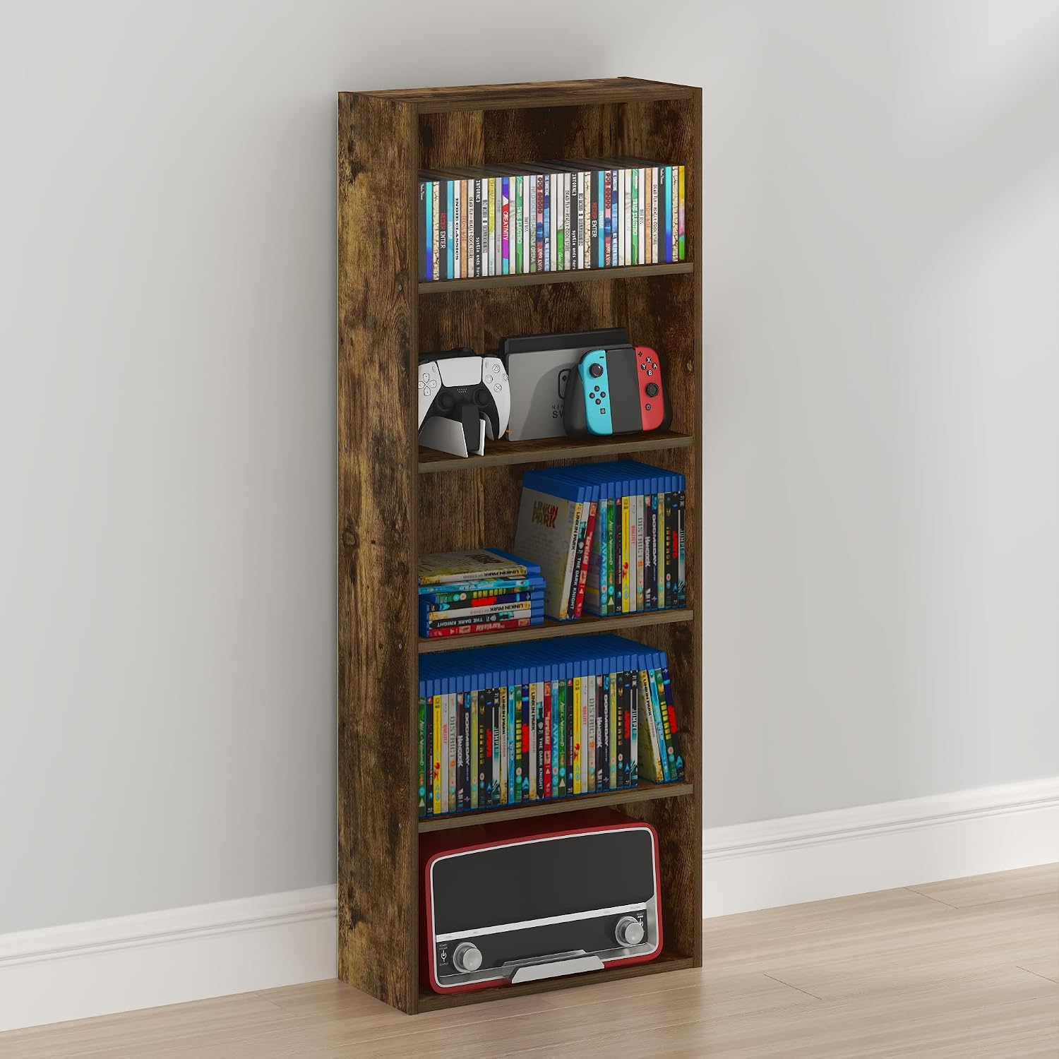 Detalle 2 de Furinno DVD Shelf, 5-Tier