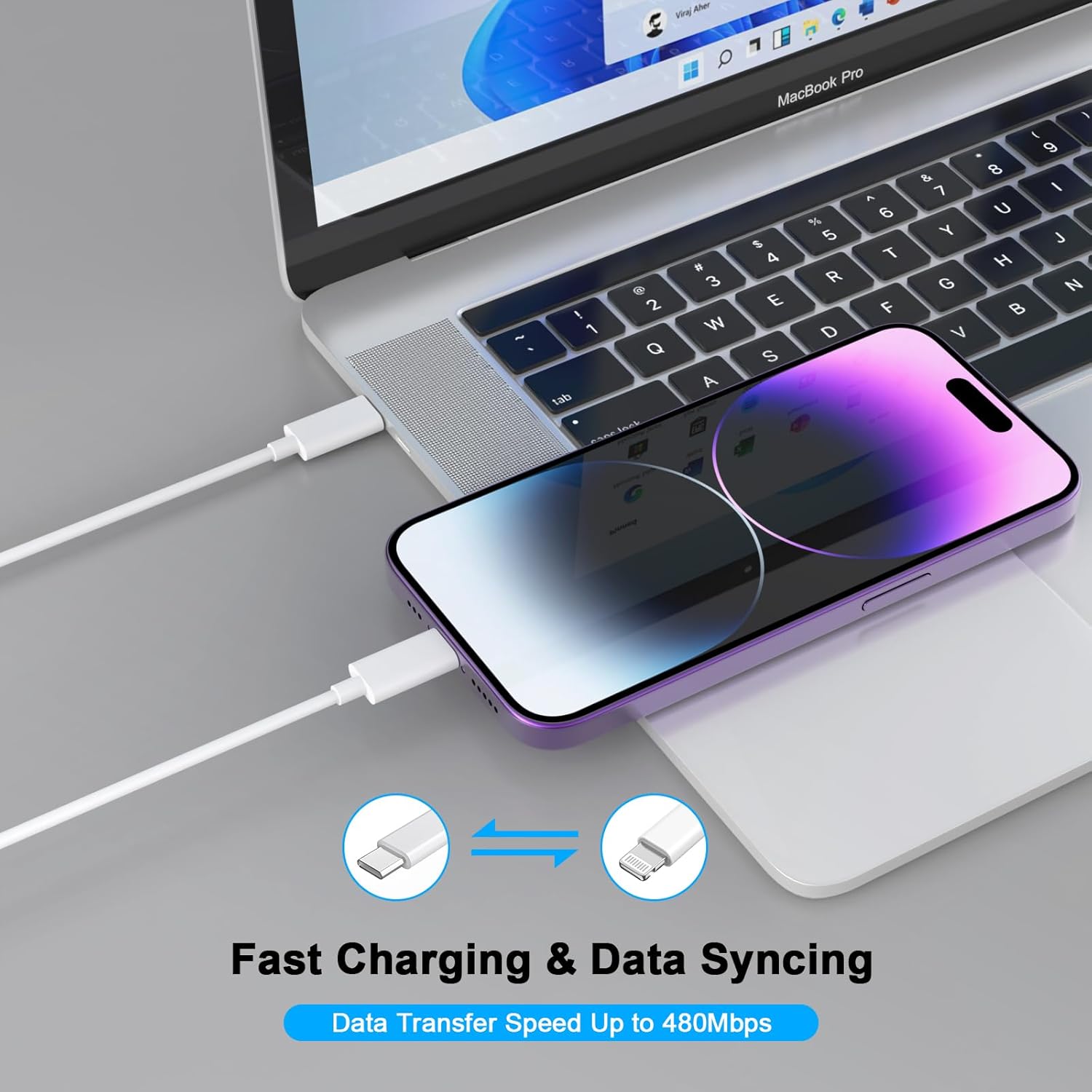 Thumbnail 4 de FUHAYA iPhone Fast Charge (MFi Certified) USB‑C to Lightning Charger Cable Kit with 20W Power Plug and 6FT Cable