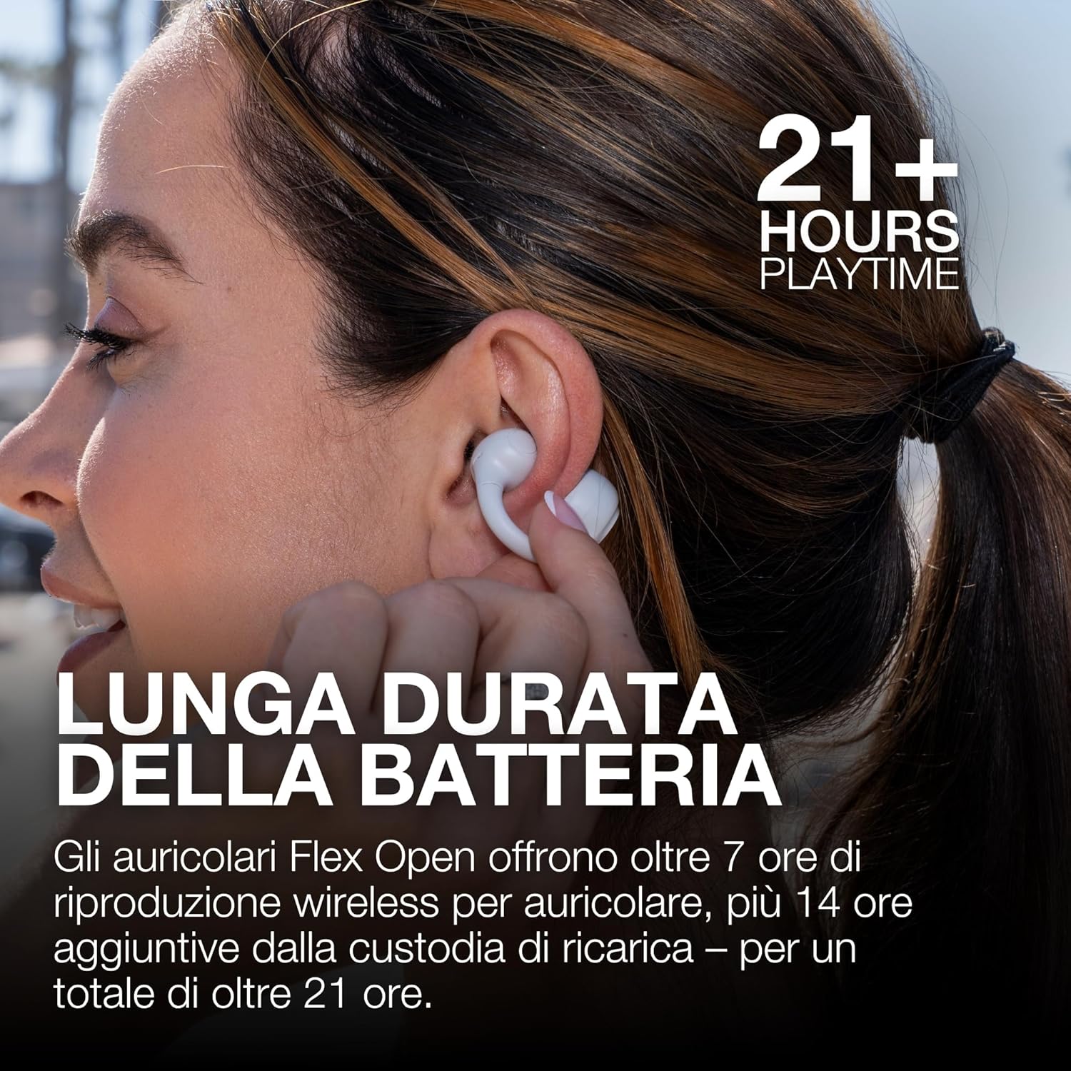 Thumbnail 1 de JLab Flex Cuffie Open Ear Wireless: Auricolari con Clip, Bluetooth Multipoint e Personalizzazione App