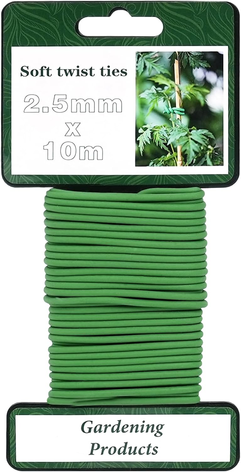 Detalle de Bamworld 10m Legacci Morbidi per Piante: legature TPR verdi riutilizzabili per pomodori e rampicanti