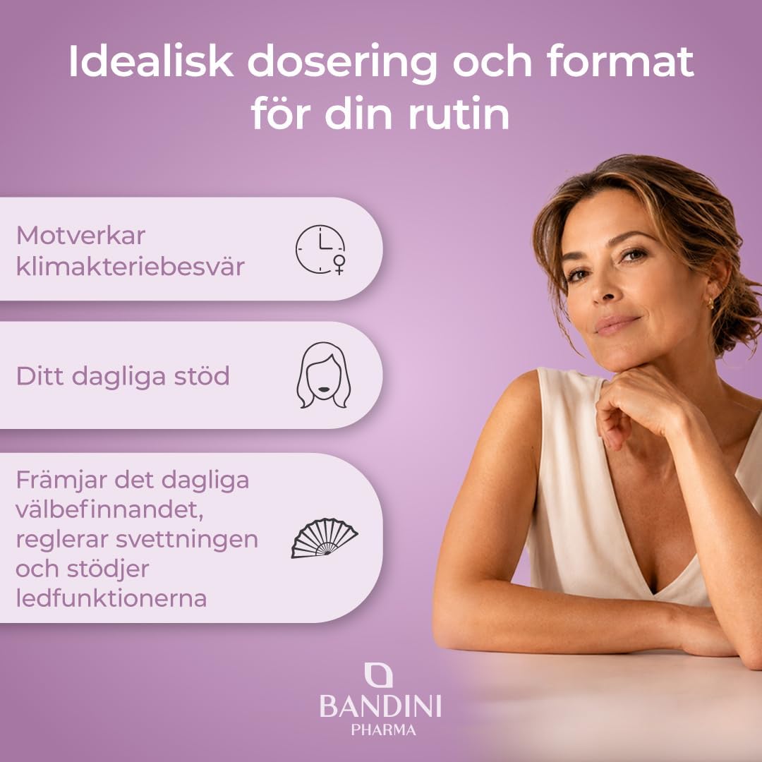 Detalle de BANDINI Svart cohosh, rödklöver och salvia – växtbaserat tillskott, 60 kapslar