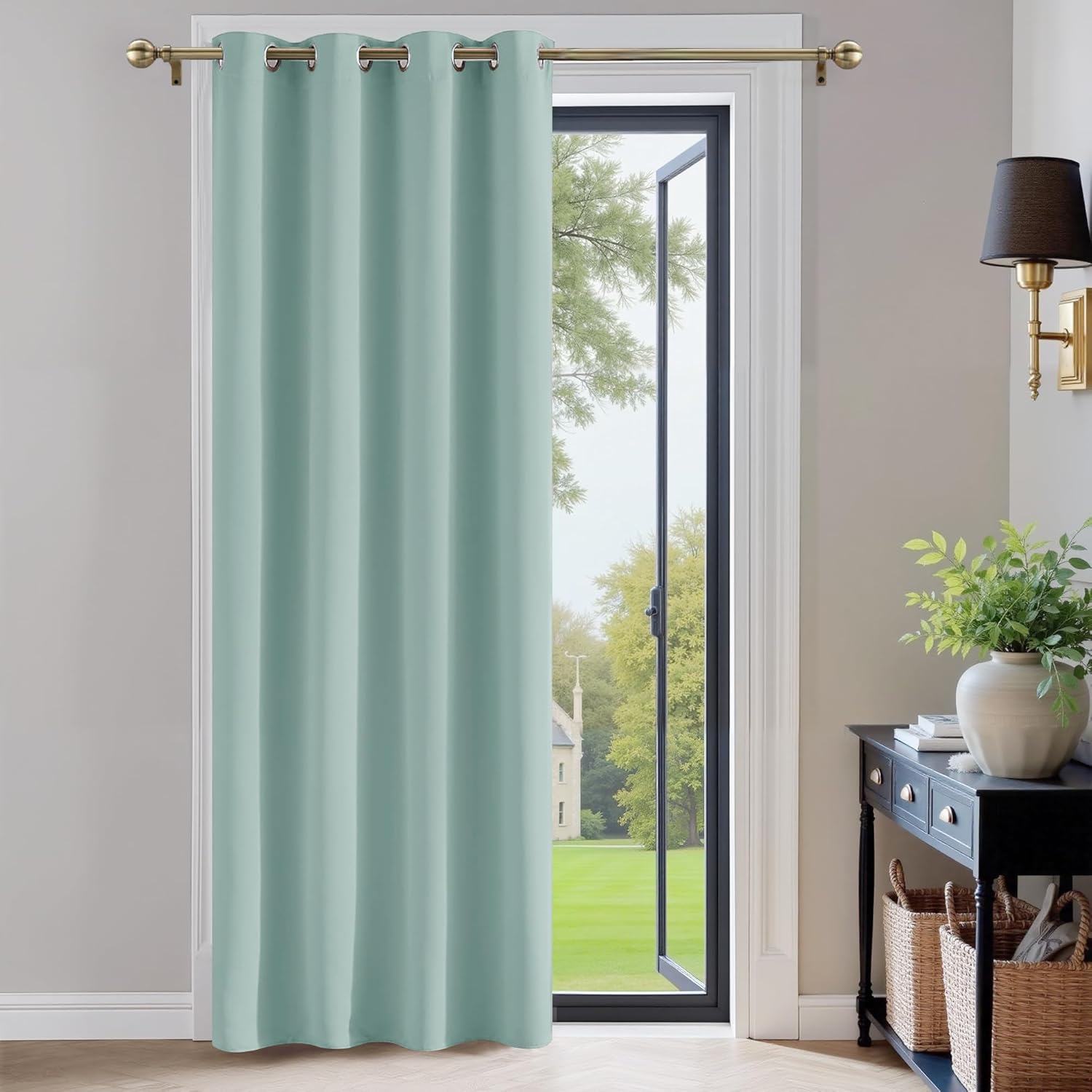 Detalle de PONY DANCE thermal eyelet curtain 52 x 84 in