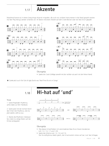 Detalle de HAL LEONARD Real Time Drums 1 (D), raccolta per batteria con registrazioni online