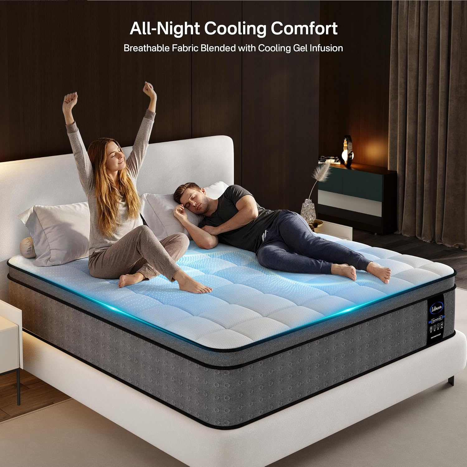 Thumbnail 2 de LETMOON California King Hybrid Mattress, 12-Inch