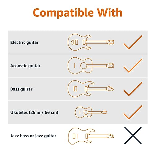 Detalle 2 de Amazon Basics Height Adjustable Foldable Guitar Stand with Secure Support