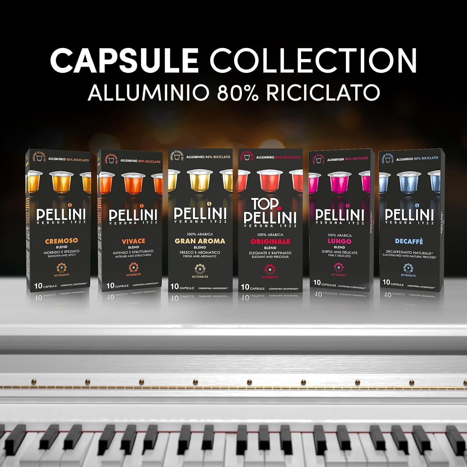 Detalle de Pellini Cremoso: 250 Capsule in Alluminio, Arabica e Robusta dal Gusto Avvolgente